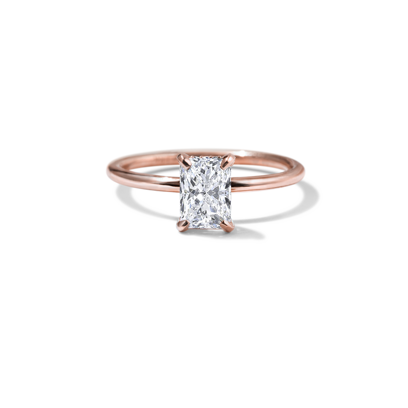 ILA 18K Rose Gold Radiant Engagement Ring
