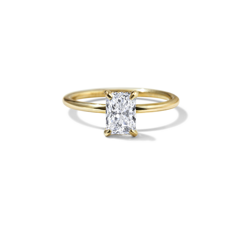 ILA 18K Yellow Gold Radiant Engagement Ring