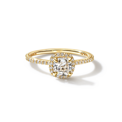 18K Yellow Gold Cushion