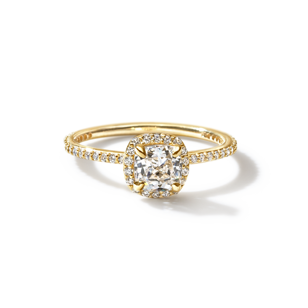 18K Yellow Gold Cushion